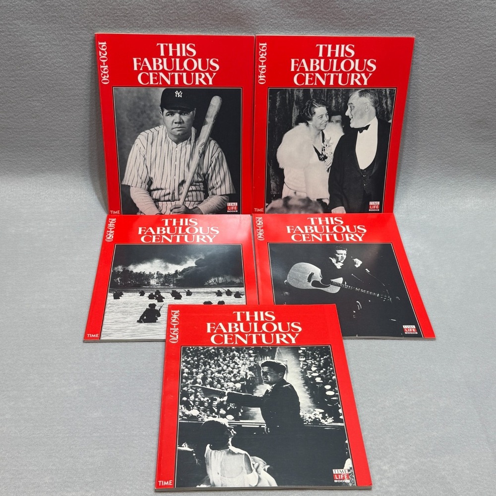 Vintage 1988 Time Life This Fabulous Century 5 Volume Set 1920-1970 Slipcase